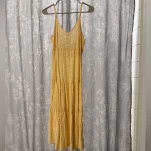 Wild Fable Yellow Floral Midi Dress